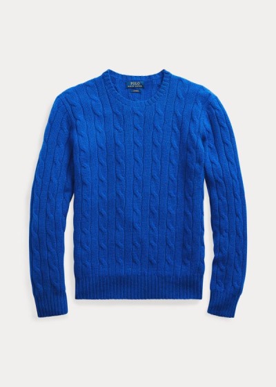 Polo Ralph Lauren Cable-Knit Cashmere Striktrøje Herre Danmark (QPOHT8329)